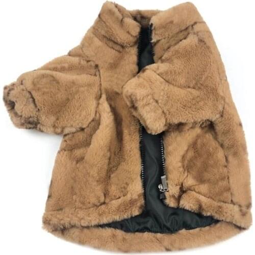 Winter Pet Clothes Fashion Designer Dog Jacket Thick Cotton Coat Cute Pug Chihuahua French Bulldog Yorkshire Puppy Clothing S-XL