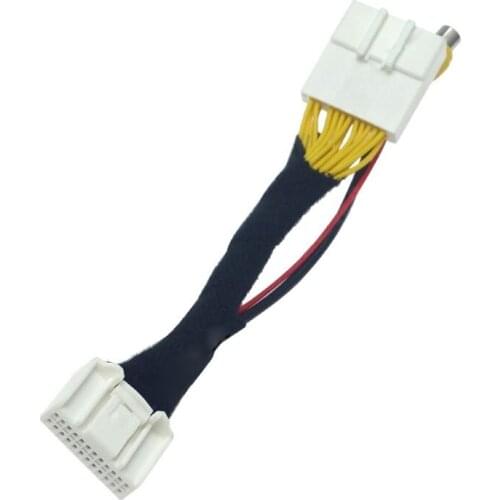 24Pin Video Input Switch Reverse Car Parking Camera RCA Adapter Line for-Renault Dropshipping