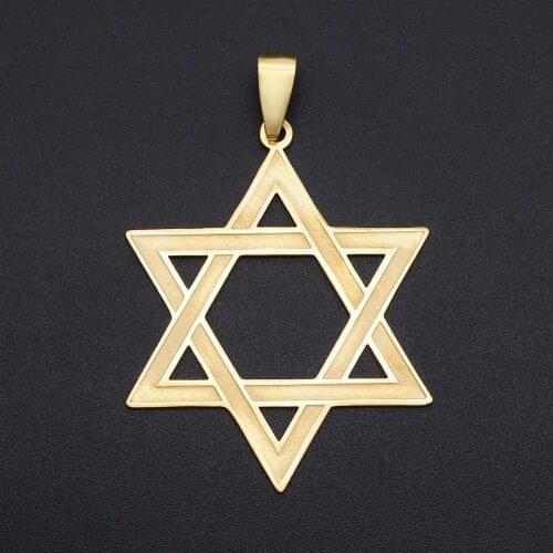 3pcs/lot 35x52 Stainless Steel Star of David Hip Hop Pendant Wholesale Never Tarnish Top Quality Womens Necklaces Pendants
