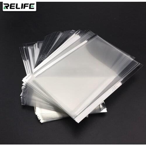 50pcs RELIFE OCA 200um/250um Universal Sizes Optical Clear Adhesive Glue Film 4.7 5 5.3 5.5 6 6.3 7 7.9 8 Inch