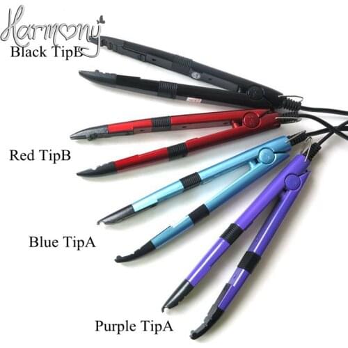 Free shipping! 1 Salome Red Color Tem Control Iron Heat Keratin Pre Bonded Hair Extensions Tools Mini Iron Fusion Connector