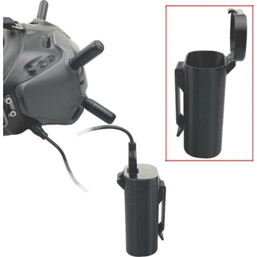 Battery Case Protective Shells With Belt Clip Hook Outdoor Battery Protective Cases For DJI FPV Goggles V2 Drone Accessories New