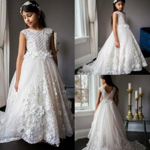 Flower Girl Dresses For Weddings Vestidos Daminha Girls Lace First Communion Dresses For Girls