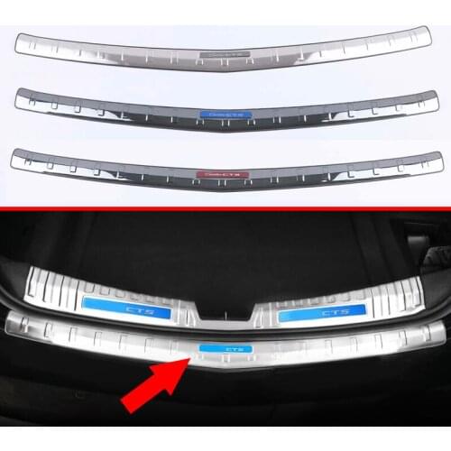 For Cadillac CT5 2019 2020 Stainless steel rear bumper protection window sill outside trunks decorative plate pedal