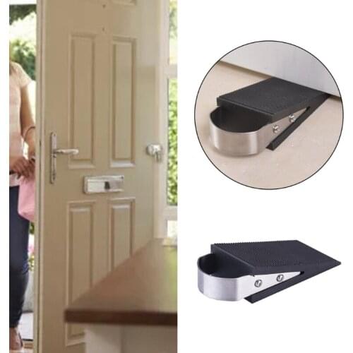 Door Stoppers 1 Pack Rubber Door Stopper Premium Heavy Duty Wedge Non-Scratching Door Stop Anti-Slip Garden Stopper