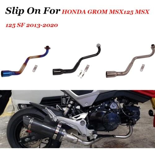 Motorcycle exhaust Escape muffler Slip On For HONDA GROM MSX125 MSX 125 SF 2013-2020 contact middle middle pipe without muffler