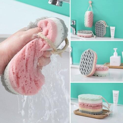 Sponge Bath Ball Shower Rub Exfoliation Massage Brush Bathroom Accessories