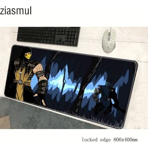 Mortal kombat mouse pad 800x400x2mm mats thick Computer mouse mat gaming accessories locked edge mousepad keyboard game pc gamer