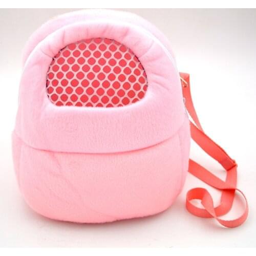 Small Pet Carrier Rabbit Cage Hamster Chinchilla Travel Warm Bags Guinea Pig Carry Pouch Bag Breathable Rat Leash