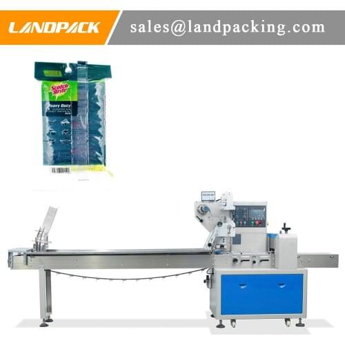 Small Scouring Pad Flow Packing Machine Pillow Packaging Universal