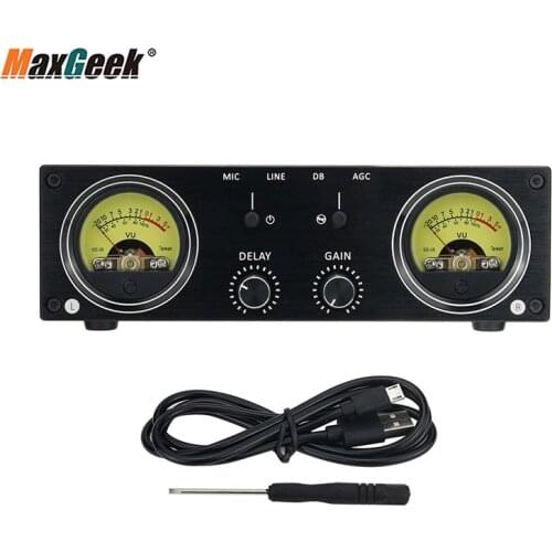 Maxgeek One Little Bear VU1-PRO VU Meter Audio Switcher RCA XLR Switch Microphone Pickup Atmosphere Light