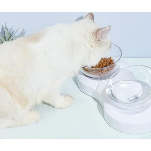 Dog Food Bowl Pet Food Water Bowl Raised Elevated Adjustable Height 20 Degree for Cats and Small Dogs Pet Feeder