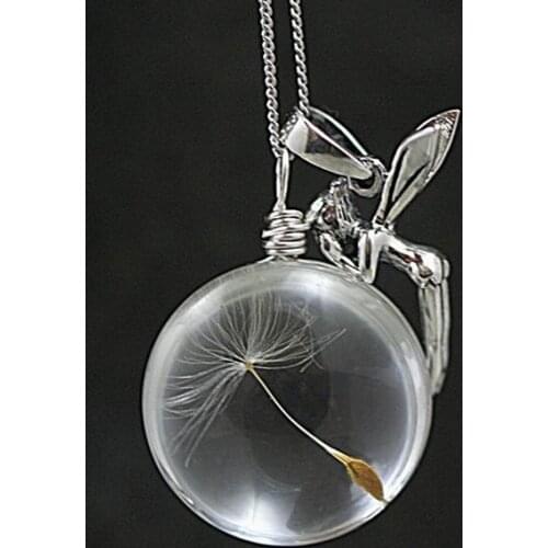 Fashionable Glass Ball Necklace Personalized Handmade Pendant Charming Clavicle Chain Exquisite Gift for Women LB