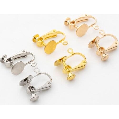 Fashion Copper Holeless U-Shaped Gold Plated Clip Converter Cartilage On Earrings