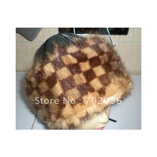 Mink Mongolia hat Cap Thick Warm #2309