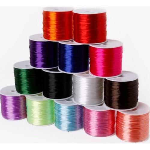 1Roll/lot Wire 60m 0.7mm Colorful Stretchy Elastic Cord Crystal String Wire For Jewelry Making Beading Bracelet Wi