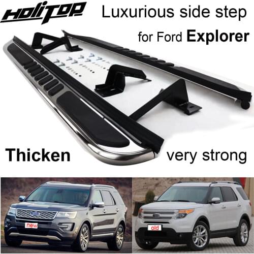 Luxury running board side step foot bar for ford Explorer 2011-2019,"EU" newest model,thicken stainless steel+PP,ISO9001 quality