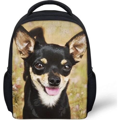 School Backpack for Girls Satchel Schoolbag Chihuahua Printing Children Backpacks Infant Kids Bag Baby School Bags