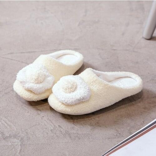 Warm and Fluffy Cartoon Purse Egg Fur Fun Winter Home Indoor Antiskid Quiet Womens Flat Slippers 2021