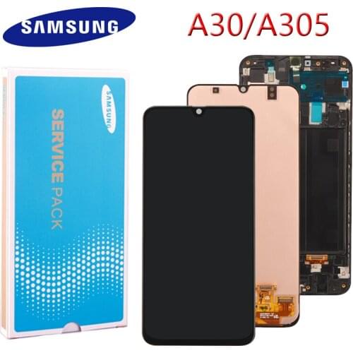 ORIGINAL 6.4'' SUPER AMOLED LCD Display for SAMSUNG GALAXY A30 LCD A305/DS A305F A305FD A305A Touch Screen Digitizer Assembly