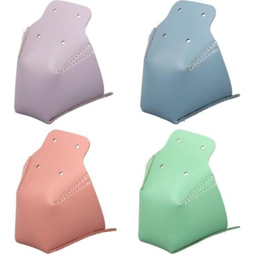 1 Pair Toe Cap Guards Protectors PU Leather Roller Skate Cap Protectors With 4 Holes Toe Cap Guard Protectors For Roller Skate