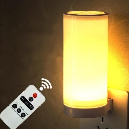 2019 New Cylindrical remote 220V LED Remote control Dimmer night light Wireless babby Bedroom bedside lamp indoor lighting