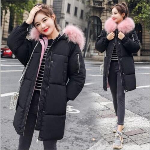 2019 Winter Jacket Women High Quality Hooded Warm Thicken Padded Female Outwear Coat long Parka student Mujer Invierno Z39