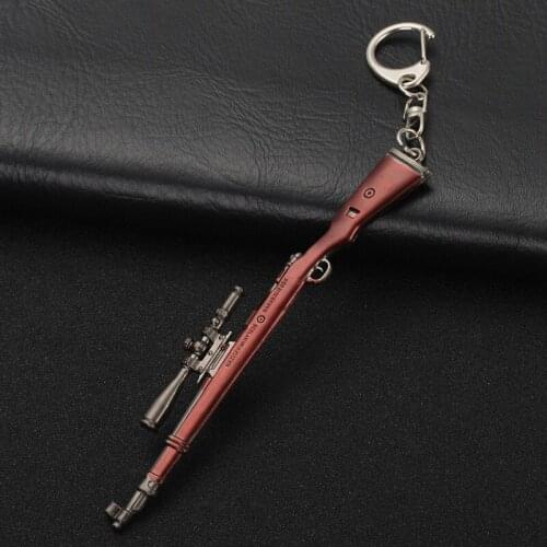 2020 1piece Metal Arms Toy Gun Model Keychain Car Key Ring Bag Charm Purse Charms Keyholder llavero coche Trinket gifts for men