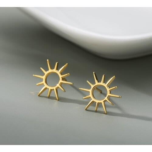 2021 Cute Sun Earrings for Women Girl Simple Boho Stud Earring Ear Buckle Creative Earring Jewelry Gift bijoux femme