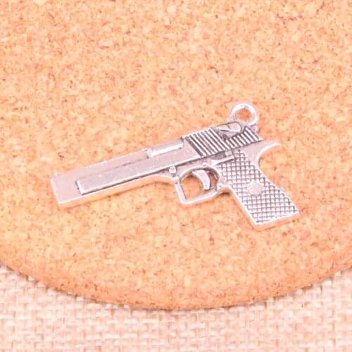 25pcs gun pistol Charms Zinc alloy Pendant For necklace,earring bracelet jewelry DIY handmade 45*20mm
