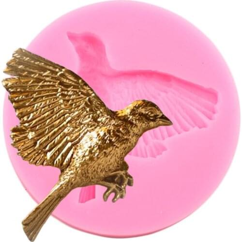 3D Bird Silicone Mold Fondant Chocolate Gumpaste Mould Baby Birthday Cake Decorating Tools Soap Resin Clay Candy Moulds