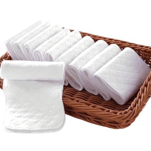 5pcs Baby Nappies Diaper Newborn Toddler Nappies Changing Pad Cotton Mat Washable Insert 3 Layers Cotton Baby care