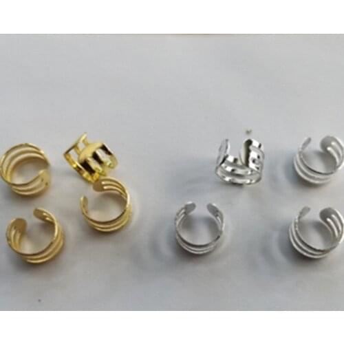 50pcs Hair Braids Adjustable Gold/Silver Dread Dreadlock Beads Cuffs Rings Circle Braids Hair Clip for Kids Women Accessories