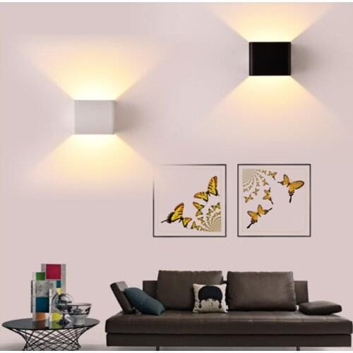 Aluminum LED Wall Lamp COB Light Source 5W Up and Down Lighting Indoor Wall Light Background Decorative Lamp