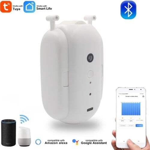 Tuya Bluetooth Wireless Automatic Curtain Remote Controller Rechargeable Smart Curtain Robot with Llumination Temperature Sensor