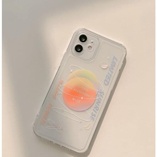 Transparent Planet TPU Case for iPhone 12 Pro Max Back Phone Cover for 12 Mini 11 Pro Max X XS XR 8 7 Plus SE 2020 Capa