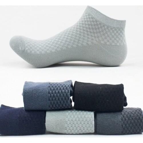 Fcare 20PCS=10 Pairs Bamboo fiber Spring Summer mens short massage shallow mouth invisible boat socks