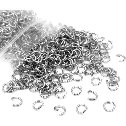 100pcs/lot 316L Stainless Steel 3 4 5 6 88 10mm Hypoallergenic Open Jump Ring Connector for DIY Necklace Jewelry Making Findings