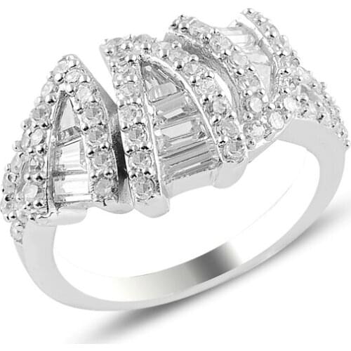 Silver 925 Sterling Zircon Stone Ring