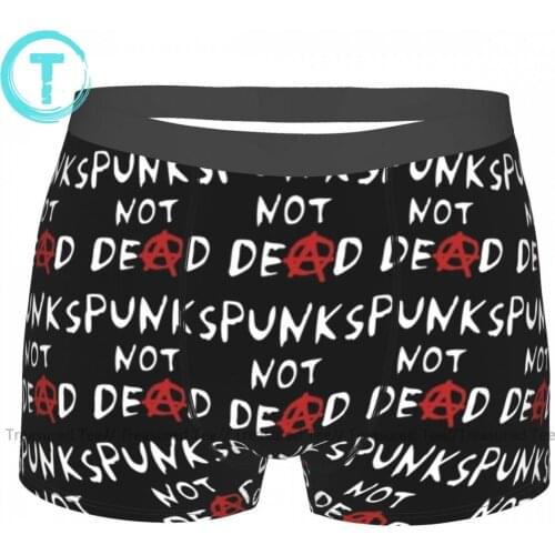 Punk Rock Underwear Male Design Sexy Trunk Pouch Trenky Polyester Boxer Brief
