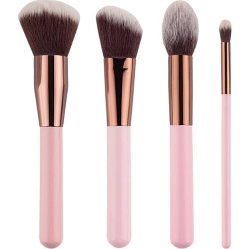 Anmor 4Pcs Makeup Brushes Set For Loose Powder Eyeshadow Blending Contour Professional Synthetic Hair Make Up Brush Maquillage
