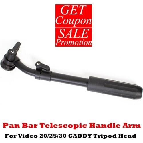 Pan Bar telescopic handle arm for SACHTLER VIDEO 20/25/30 CADDY Professsional tripod fluid head