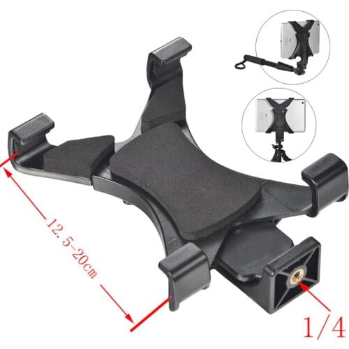 Tablet Tripod Mount Clamp Tripod Mount Holder Bracket Clip for iphone Samsung Mobile phone pad Back Cover