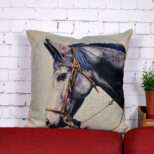 Horse pillow cover, European court style animal horse throw pillow case pillowcase wholesale