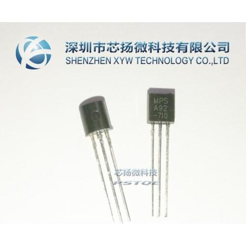 PSTQE NEW 100pcs mpsa92 A92 in-line triode transistor TO-92 free shipping