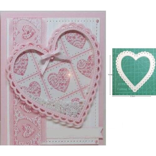 Craft dies Lace Heart Frame Metal Cutting Dies for DIY Scrapbooking dies craft Paper Card Making Embossing die cut Stencils dies
