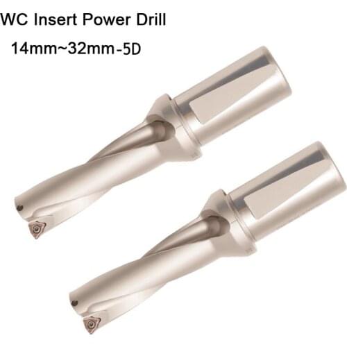 5D fast long diameter metal ZD05 14mm -32mm WC Drill Type For U Drilling Shallow Hole indexable indexable insert drills