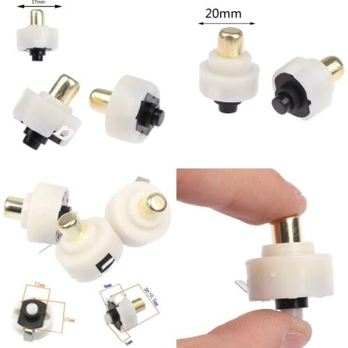 2Pcs 17mm/20mm LED Flashlight Push Button Switch ON/ OFF Electric Torch Tail Switch or 3pcs/lot C8 For T6 Q5 New
