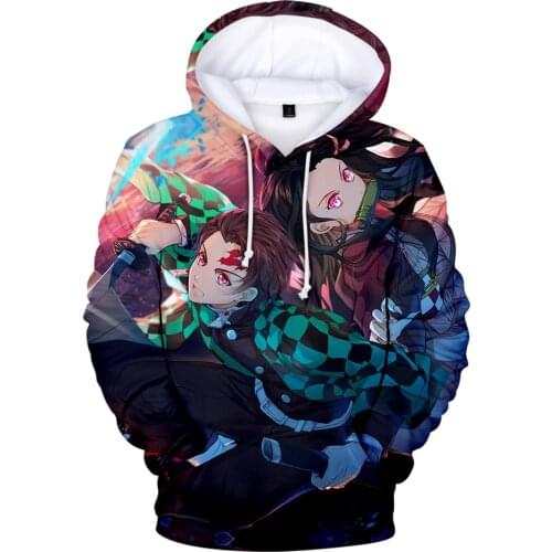 3D Printed anime Demon Slayer Hoodies Men/Women Sweatshirts 2019 Hot Sale Cartoon Harajuku Demon Slayer 3D hoodie Autumn Outwear