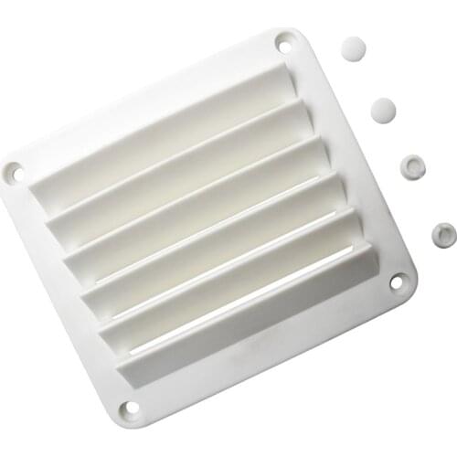 Marine Louvered Vents Round Hose Hull Air Vent Boat White 5-1/2'' x 4-7/8